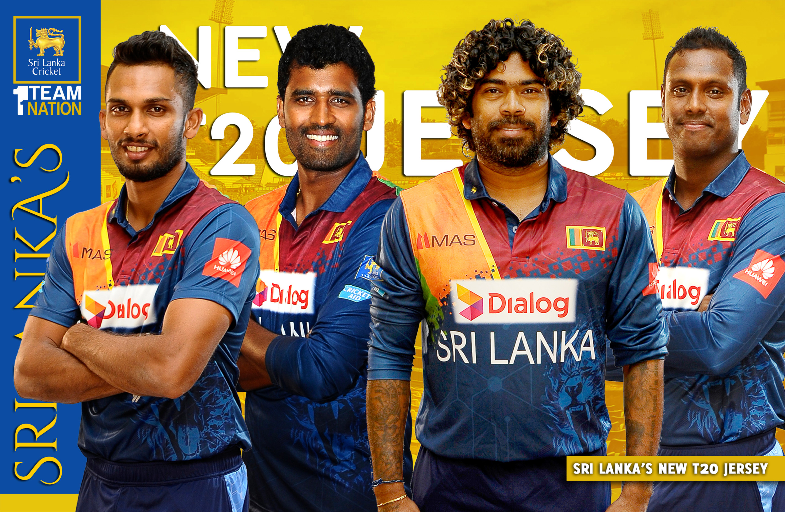 New Sri Lanka T20 World Cup Jersey 2022, SL MAS Cricket Home & Yellow Away  Kit T20 WC 2022