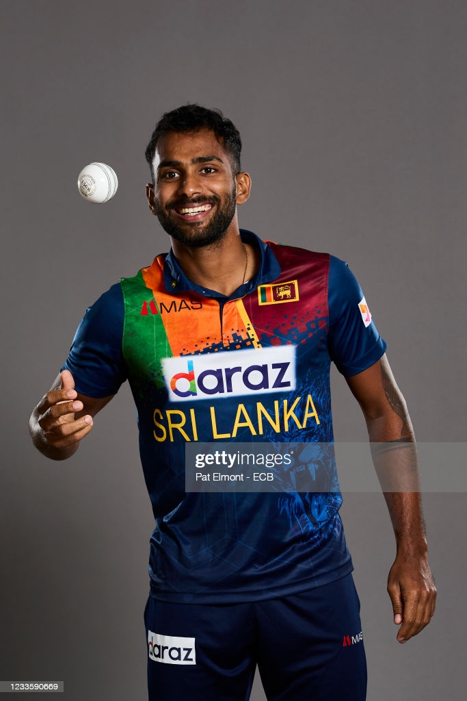 Kamindu Mendis of Sri Lanka poses for a headshot prior to the ICC News  Photo - Getty Images