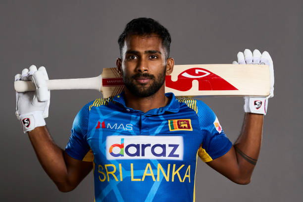 Chamika Karunaratne poses during the Sri Lanka ICC Men's T20