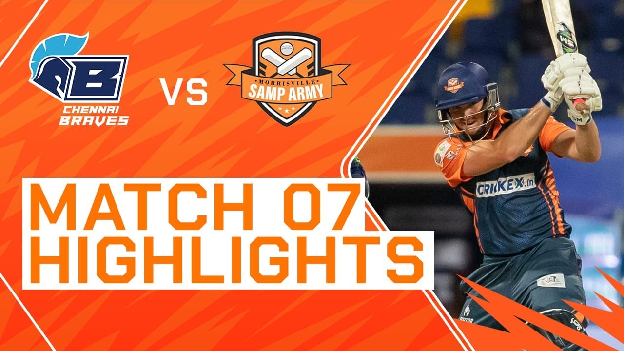 2023 Abu Dhabi T10, Match 7 Highlights Chennai Braves vs Morrisville