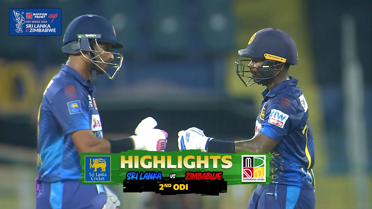 2nd ODI Sri Lanka vs Zimbabwe Highlights 8 January 2024